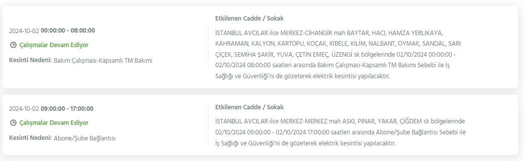 İstanbul'un 19 ilçesinde 8 saati bulacak elektrik kesintileri yaşanacak 24